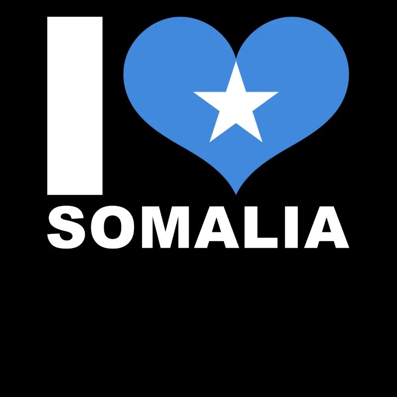 J’aime somalie drapeau du cœur Somalie