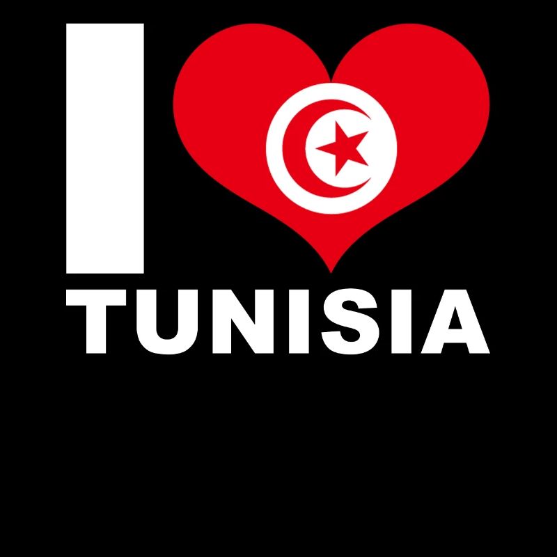 J’aime tunisie drapeau du cœur Tunisie