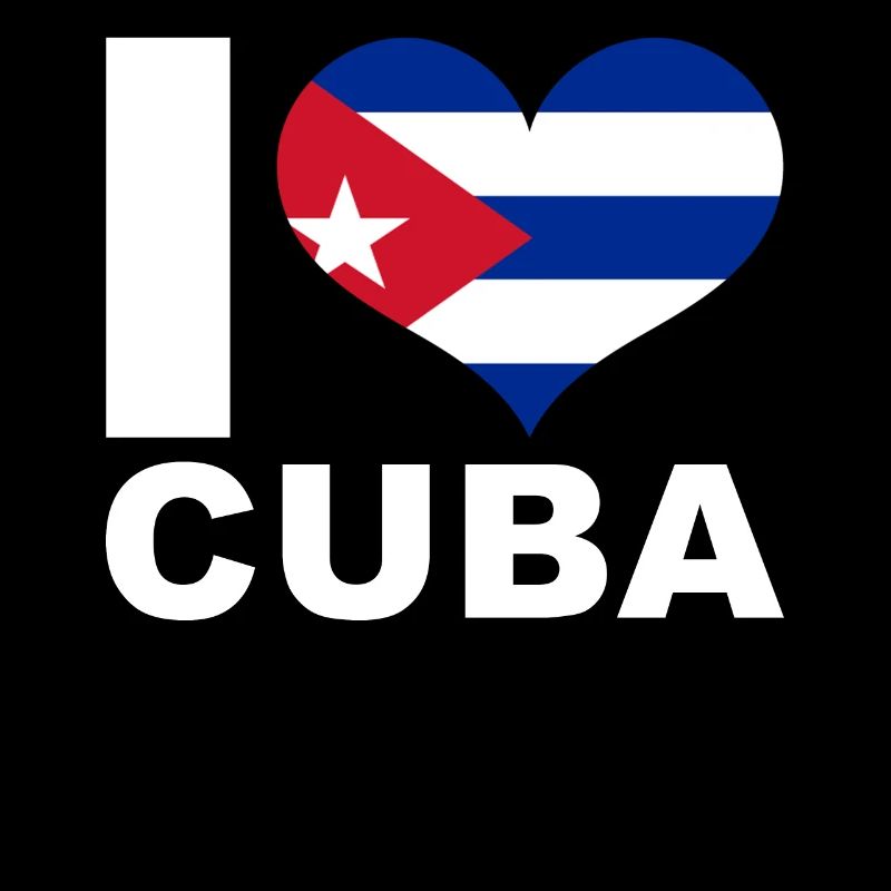 J’aime Cuba drapeau du cœur Cuba