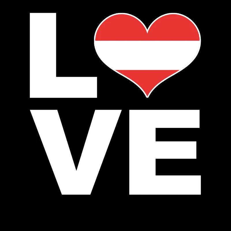 I love Austria Heart Flag Austria