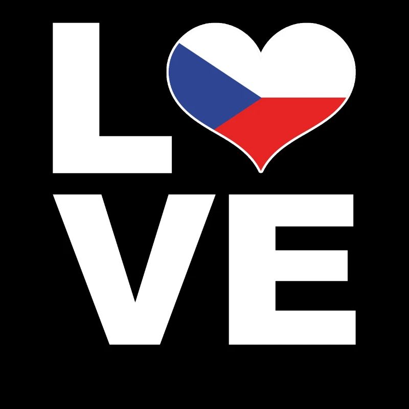 J’aime République tchèque Heart Flag République tchèque
