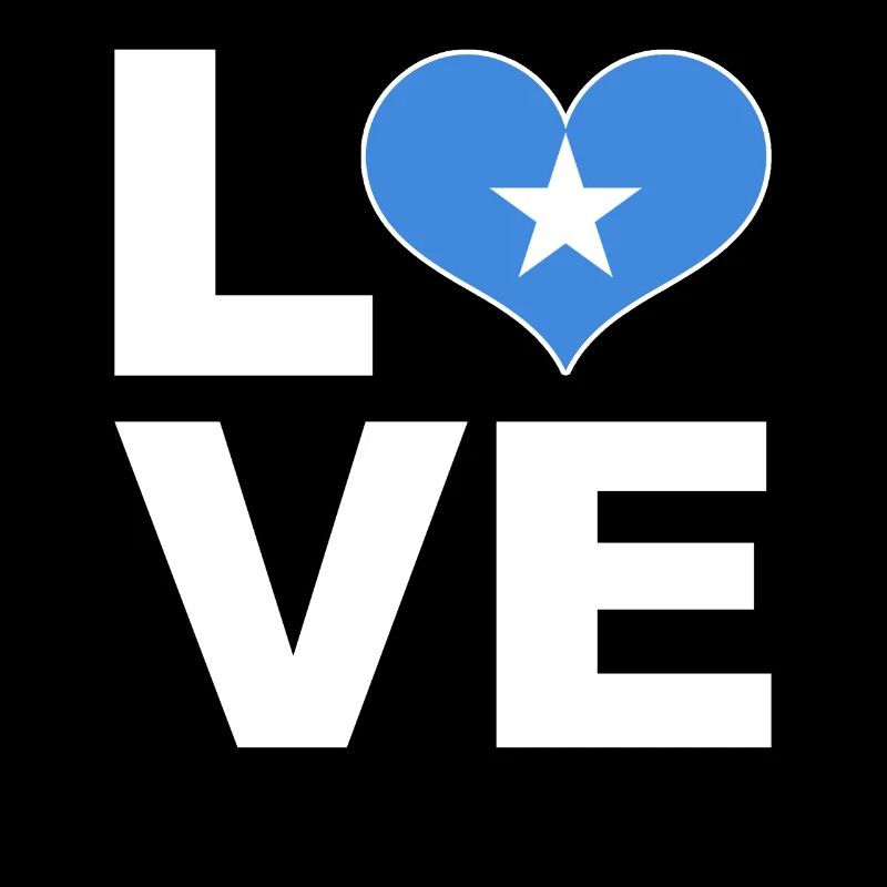 J’aime somalie drapeau du cœur Somalie
