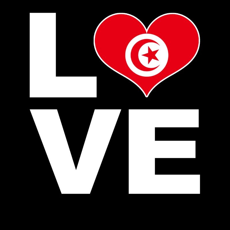 J’aime tunisie drapeau du cœur Tunisie