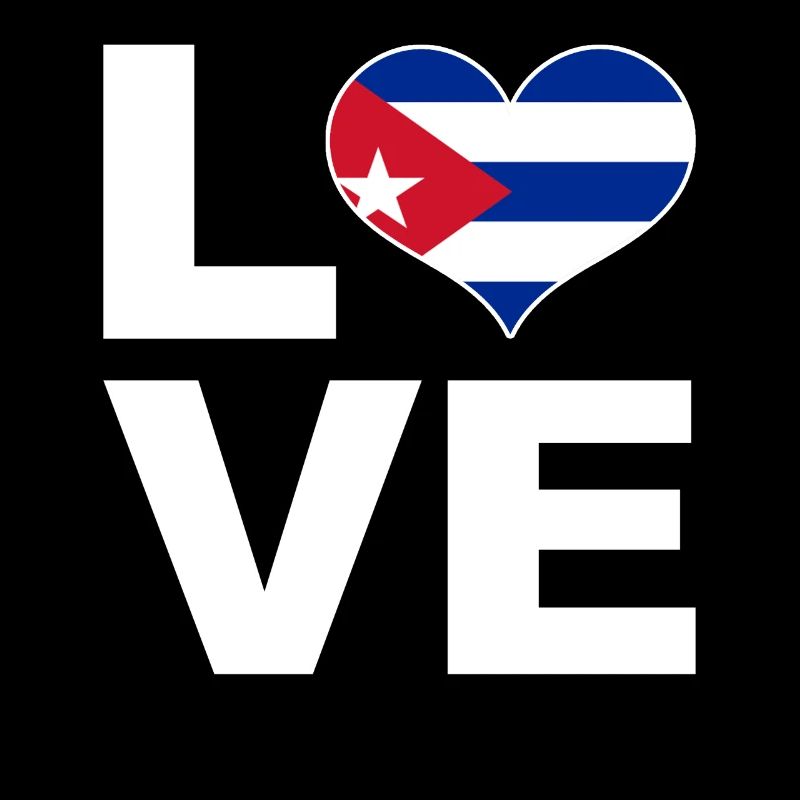 J’aime Cuba drapeau du cœur Cuba