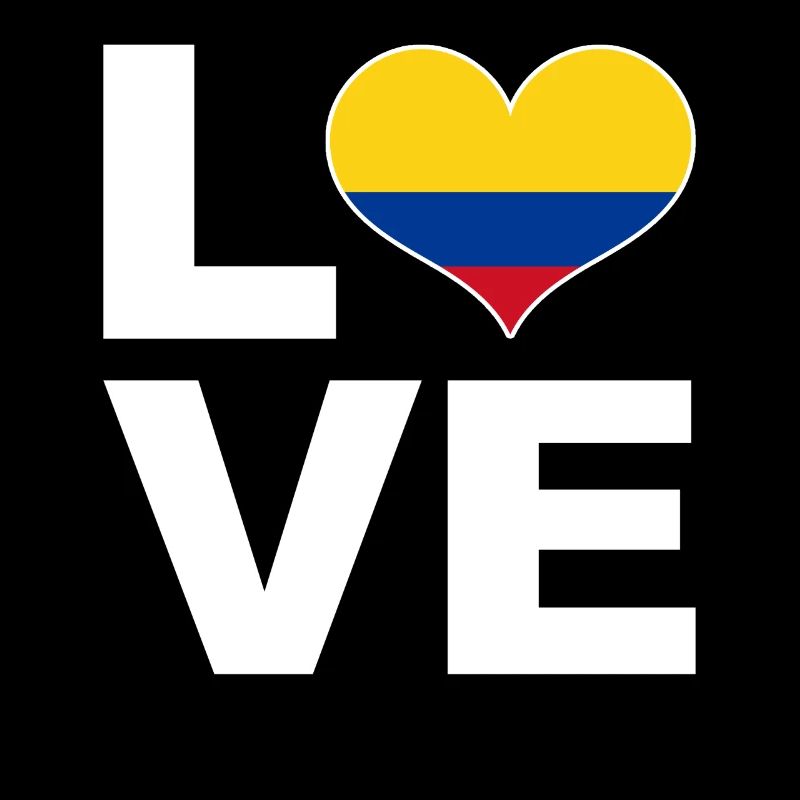 J’aime colombie drapeau de cœur Colombie