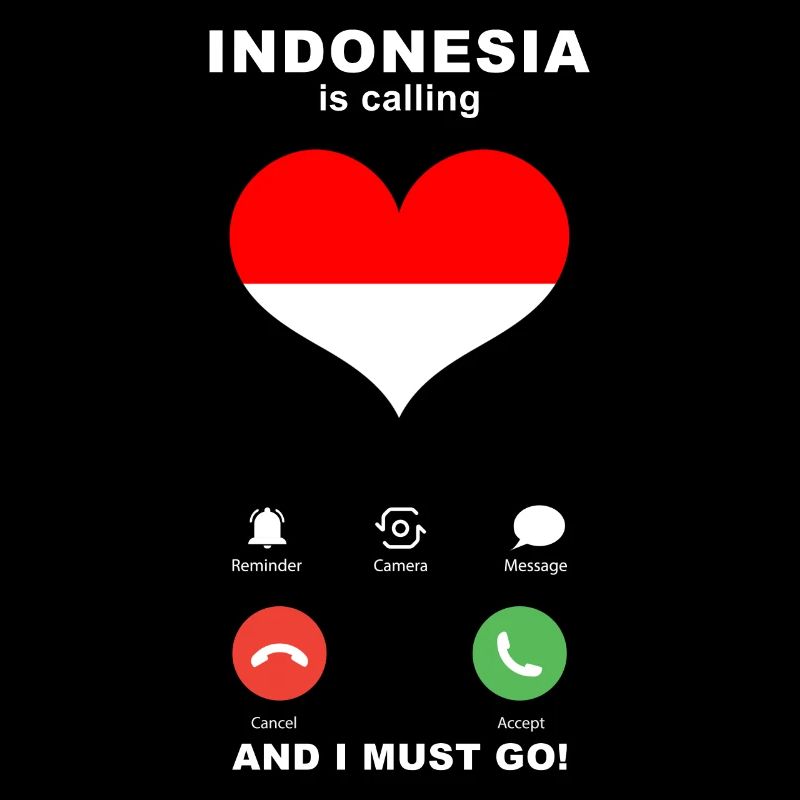 Indonesien is calling Indonesien Herz Souvenir