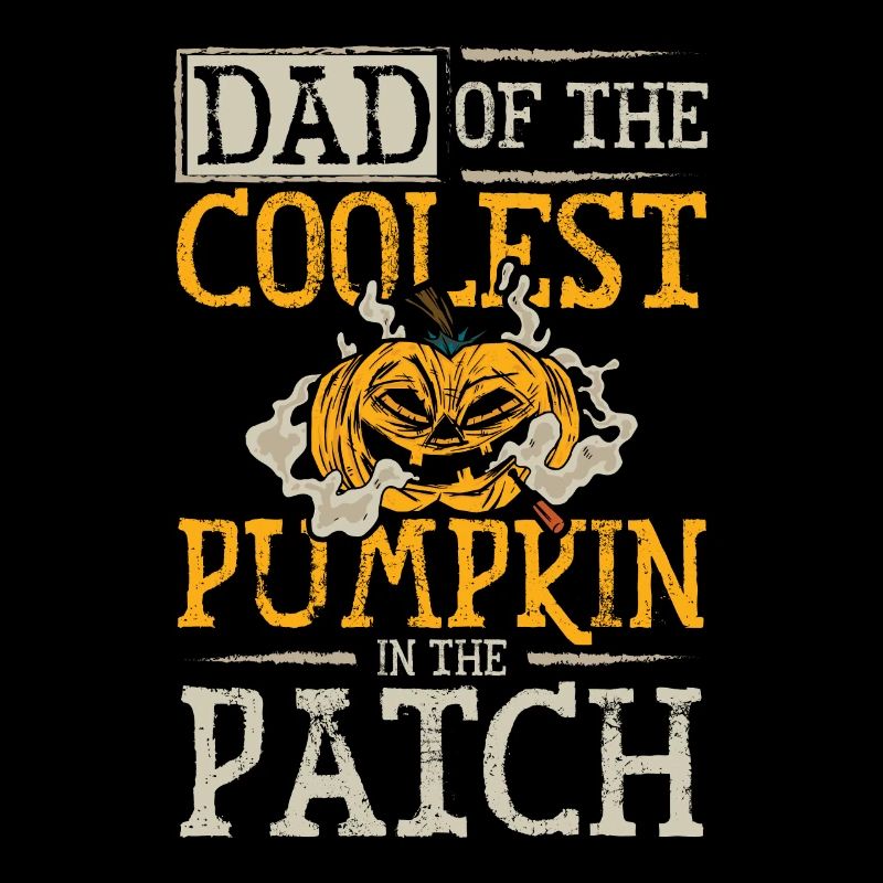 Papa de la citrouille la plus cool du patch Halloween