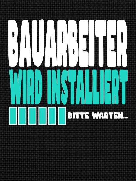 Bauarbeiter wird installiert