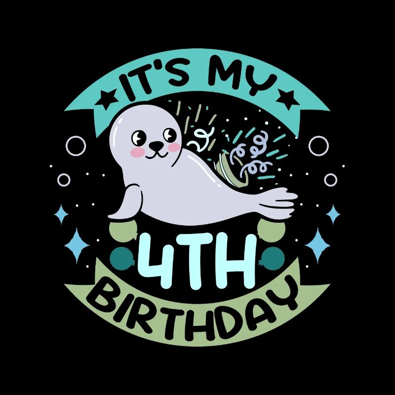 Bébé phoque 4 ans c’est mon 4ème anniversaire