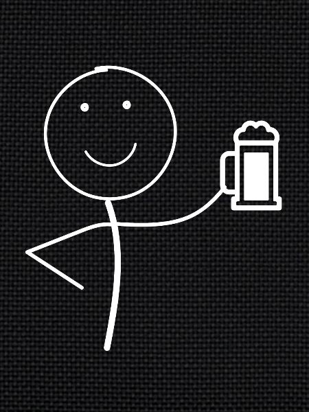 Stick figure with beer