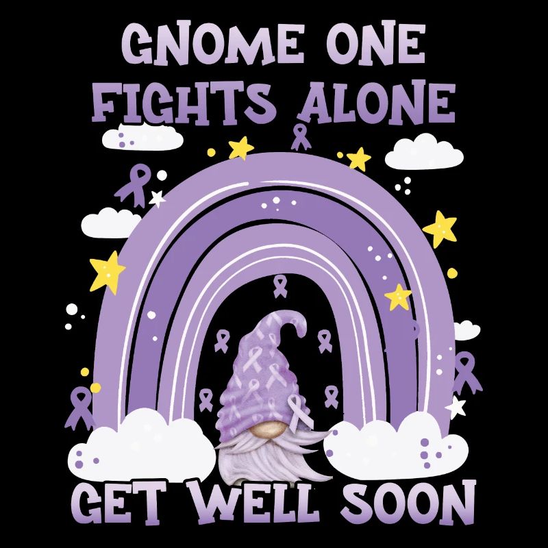 Gnome One Fights Alone Cancer Awareness