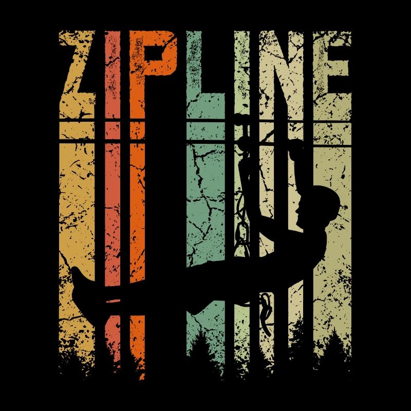Retro vintage zipline