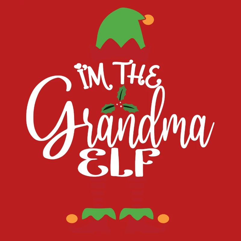 Oma Elf süßes lustiges passendes Weihnachtskostüm