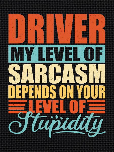 Driver sarcasm Funny driver