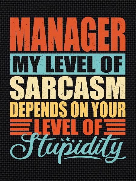 Manager sarcasm Funny manager