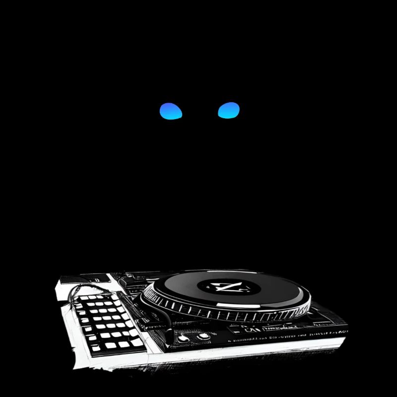 Cat DJ avec table de mixage