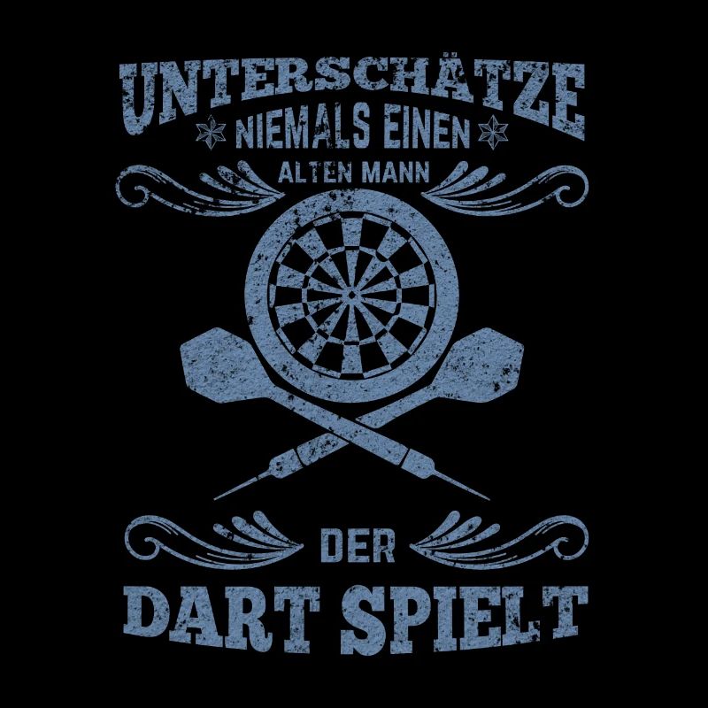 Dartspieler alter Mann