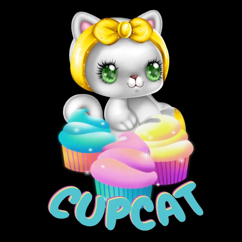 Cat with Muffin - Cupcat- Cat Tshirt