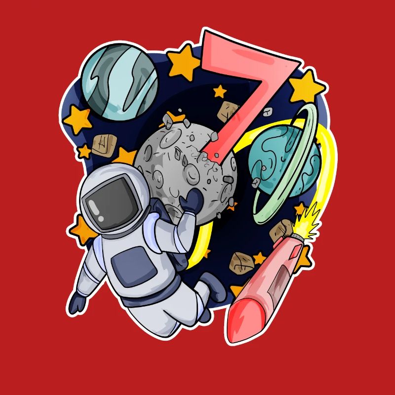 7e anniversaire 7 ans Jeune astronaute Espace