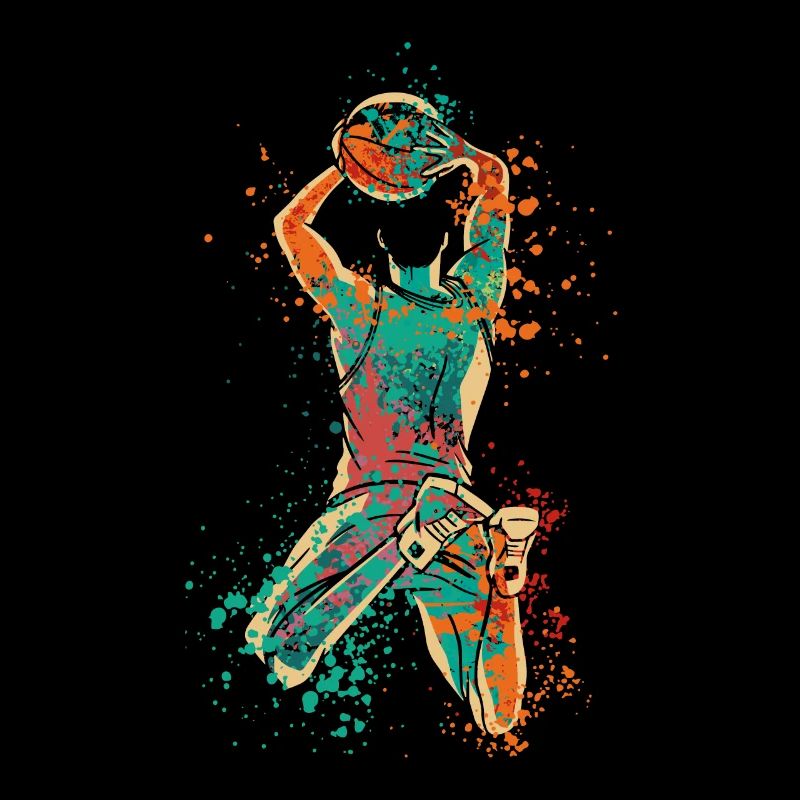 Éclaboussure du joueur de basket-ball