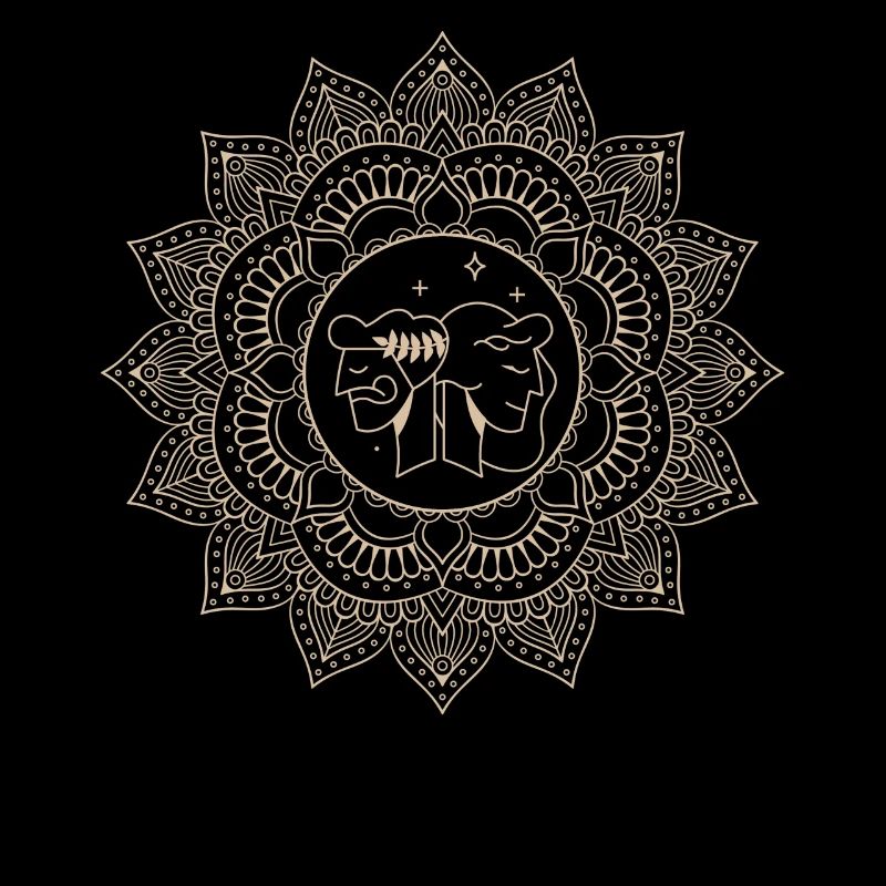 Zwillinge Tierkreiszeichen Mandala