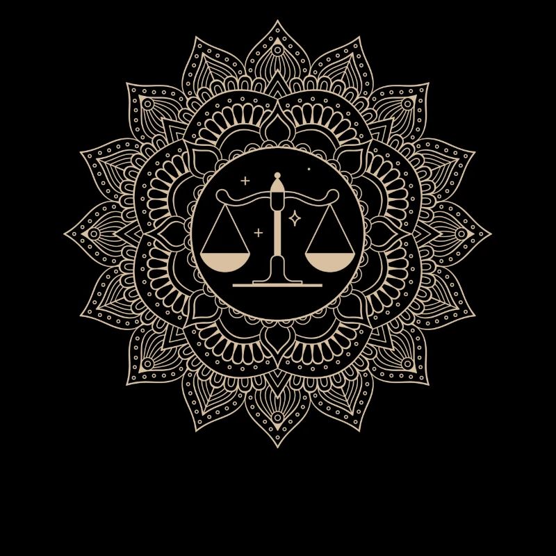 Libra Zodiac sign Mandala