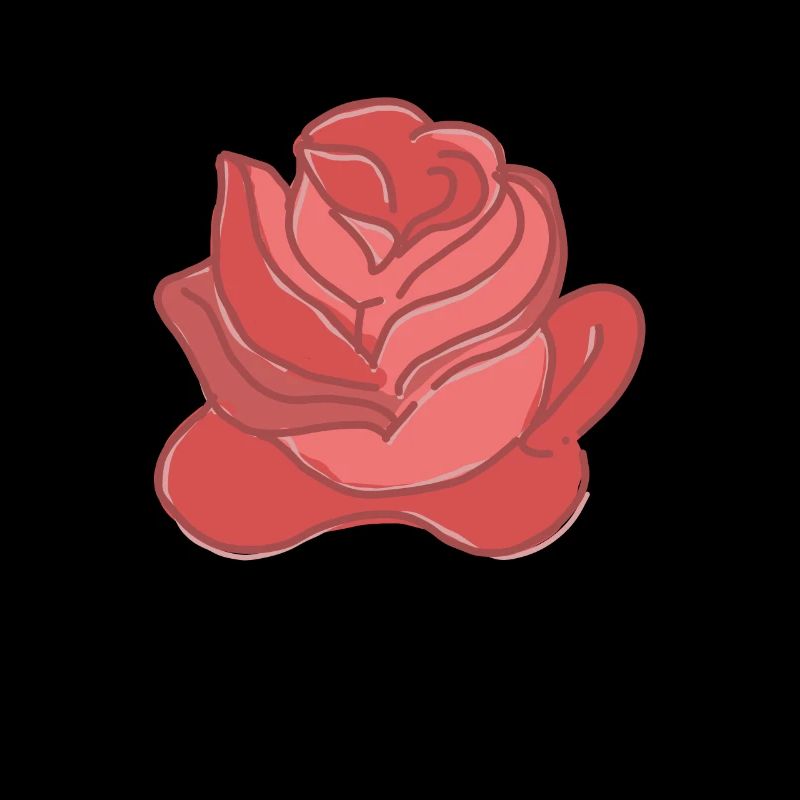 Rose Red Rose Hand-drawn