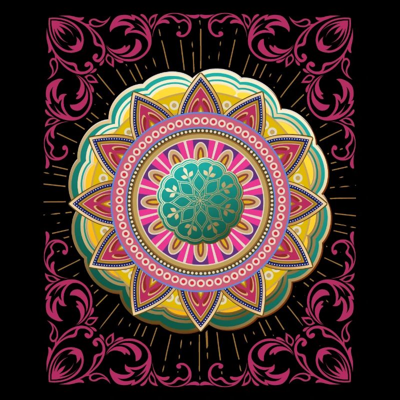 Arabesque, Mandala-Design, 3d-Mandala