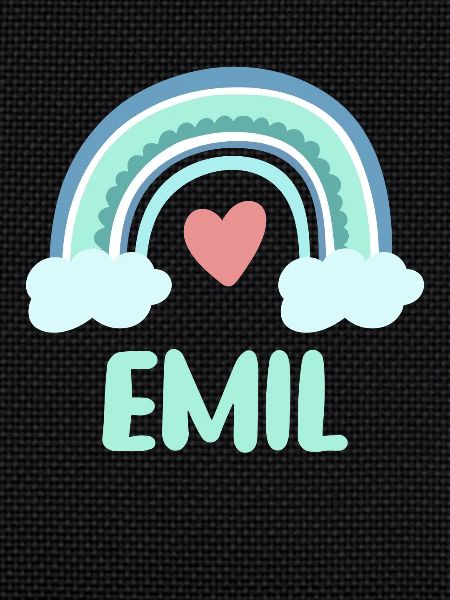 Emil Name Rainbow Baby