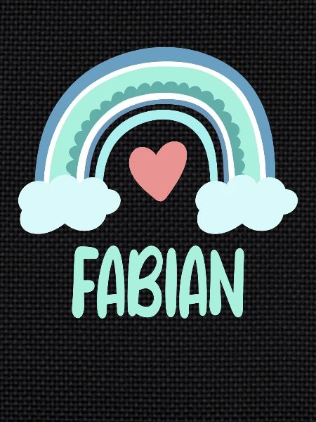 Fabian Name Rainbow Baby