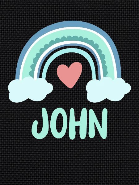 John Name Rainbow Baby