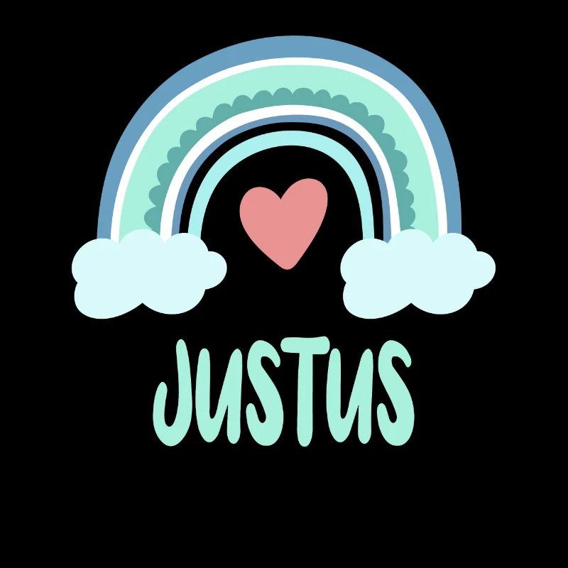 Justus Name Regenbogen Baby