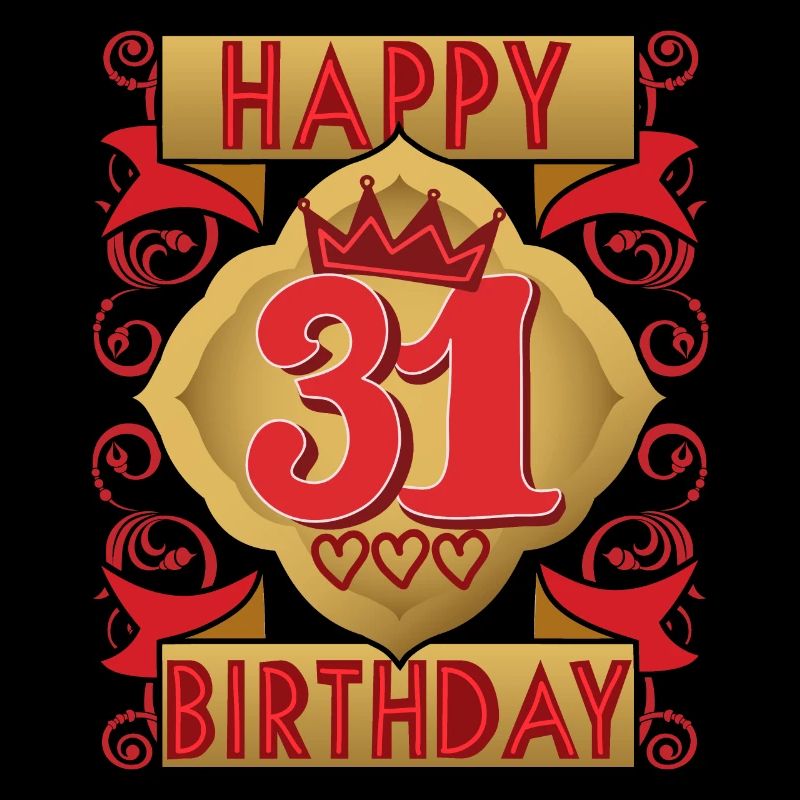 31st birthday 31 years old saying, vintage design