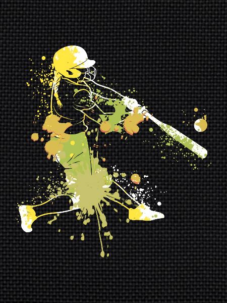 Splash Art Softball Player
