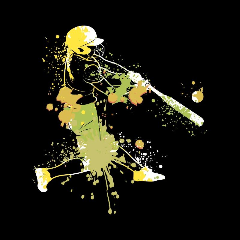 Splash Art Softball Player