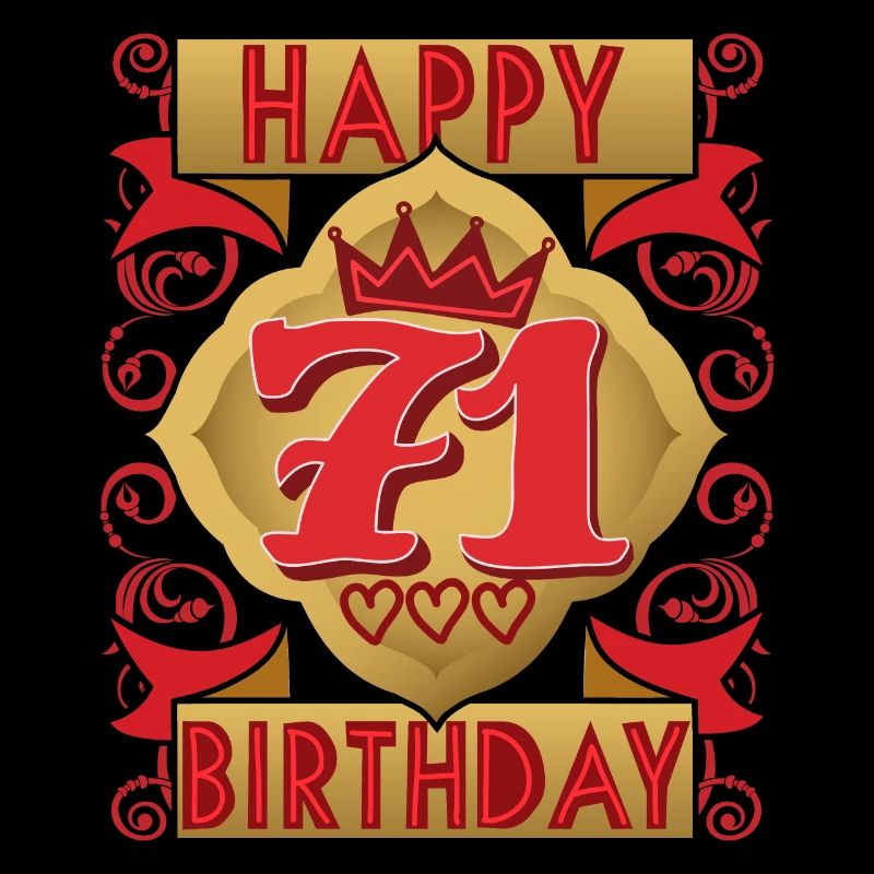71e anniversaire 71 ans dicton, design vintage