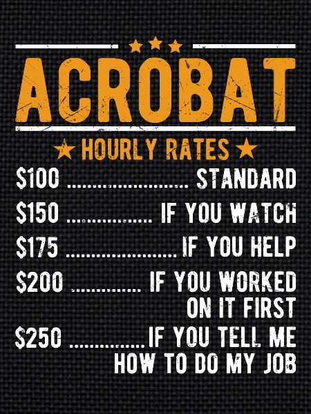 Salaire horaire Acrobat