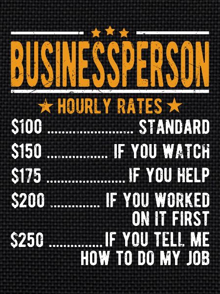 Self-employed hourly wage