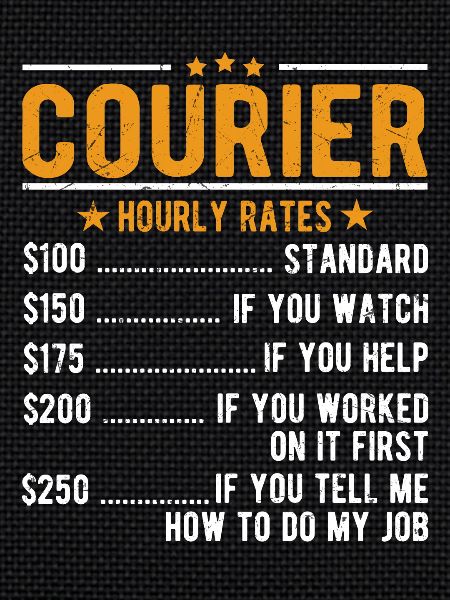 Courier hourly wage