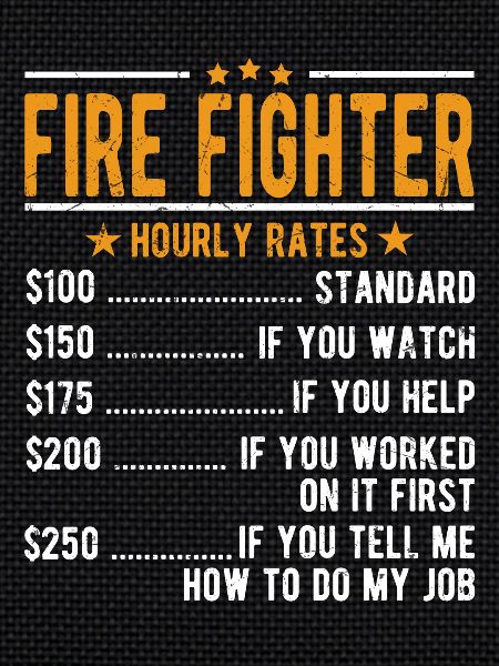 Firefighters Hourly wage
