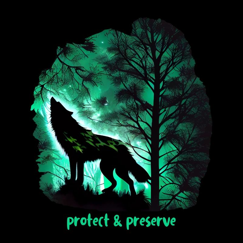 Wölfe Silhouette Naturschutz Tierschutz Wolf