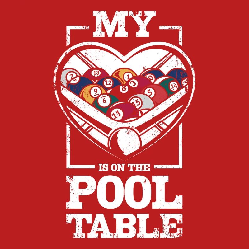Mon cœur bat sur la table de billard