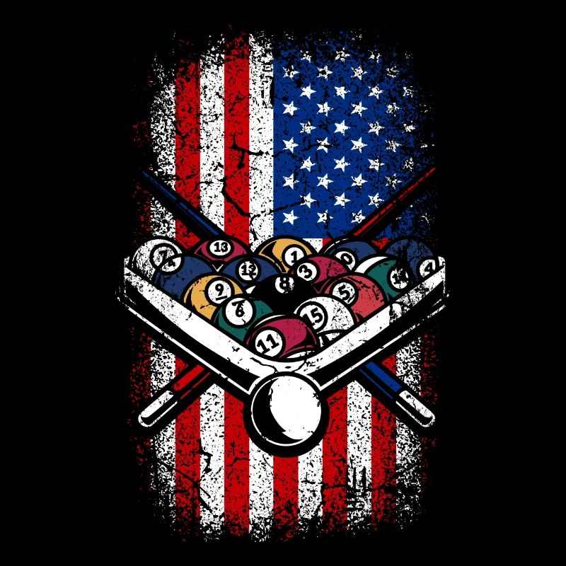 USA Drapeau américain 4 juillet Billard