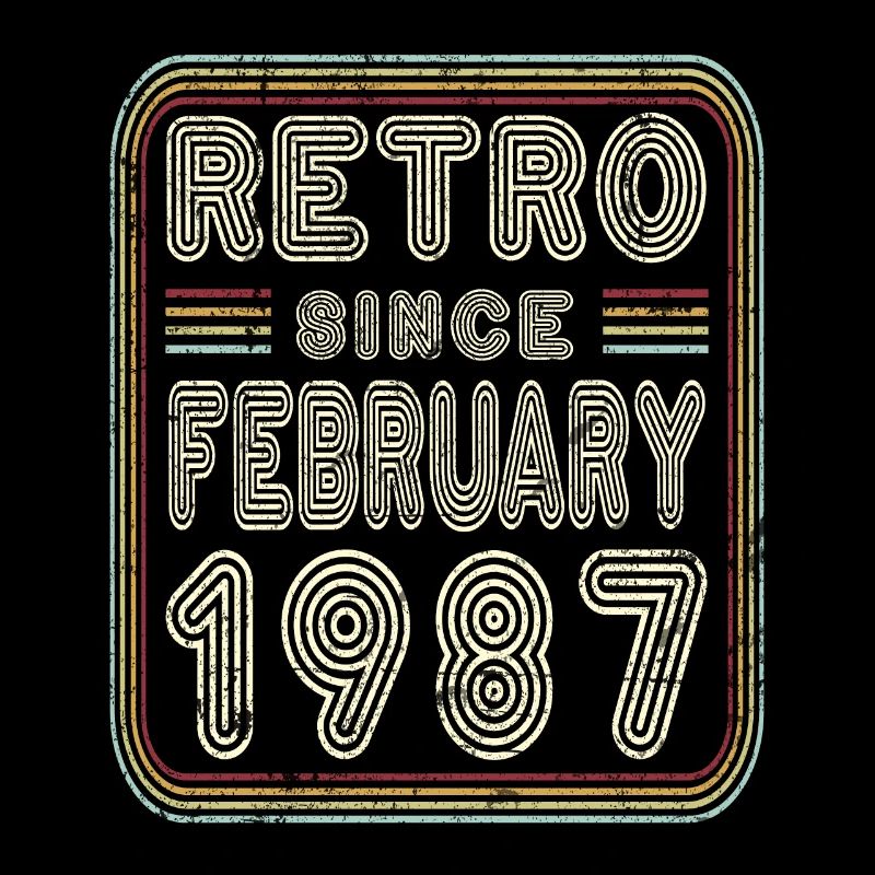 Anniversaire Février 1987 Retro Gift
