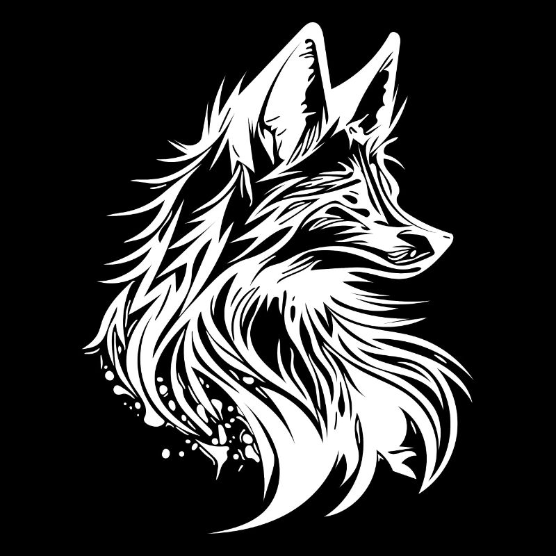 Kleiner schlauer Fuchs Porträt Tattoo Tinte