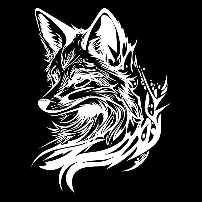 Eleganter süsser Fuchs in Tattoo Tinte