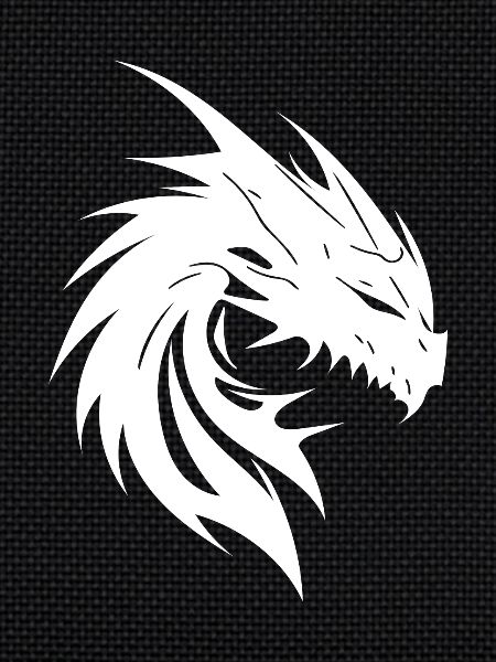 Grimmiger Monster Drache Tattoo Style