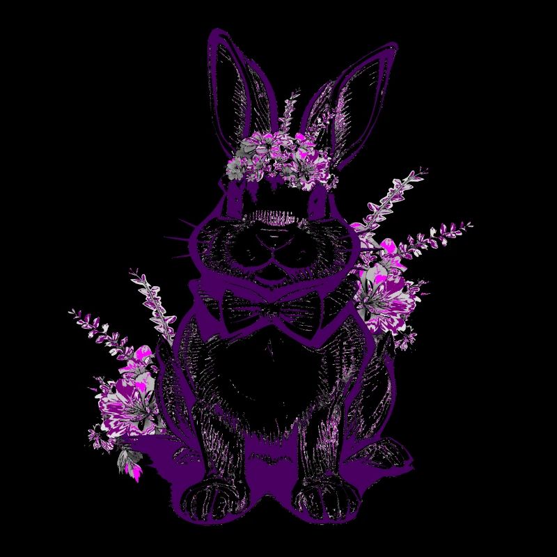 Flowers Easter Bunny Purple Violet