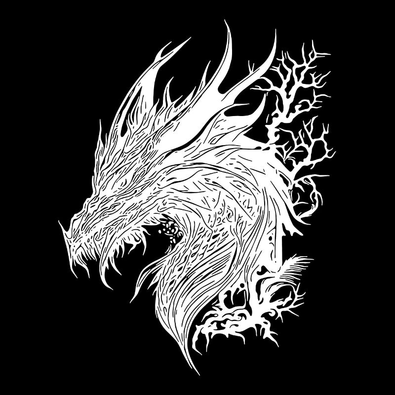 Evil Vintager Dragon en robe à échelle de nature