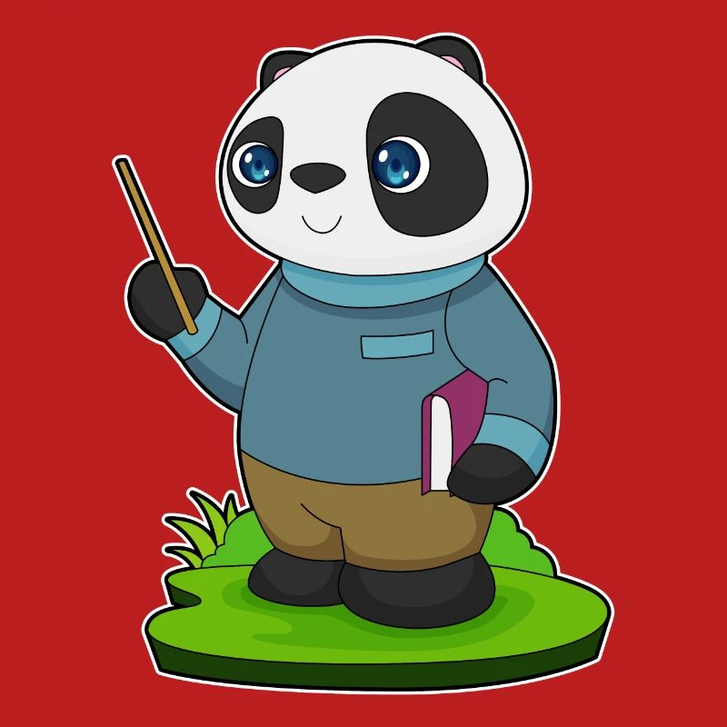 École de Pointer Enseignante Panda